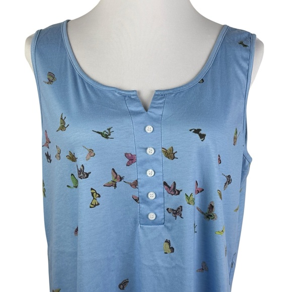 Just Fashion Now Butterfly Print Scoop Neck Sleeveless Tank Top Women's Large‎ - Picture 2 of 9